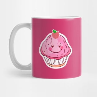 Raspberry Sorbet ice cream | Cartoon Happy Character Mug